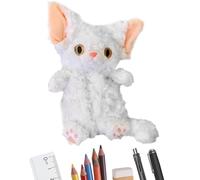 Filvczt Kitten Pencil Case, Plush Animal Pencil Case, Cute Cat Big Pencil Case, Students Pencil Cases, Large Capacity Pencil Pouch, Easy to Use, Portable for School Supplies and Student