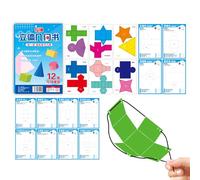 Filvczt Livres De Mathématiques - Kit D'apprentissage De Géométrie Interactif À Corde Tirante - Jouet 3D à Ficelle pour Apprendre Volume Dessin Surfaces Aire Étudiants Familles 5-12 Ans