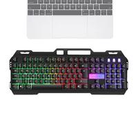 Filvczt Mechanical Computer Keyboard, RGB Game Keyboard, Portable Aesthetic Keyboard, Compact Game Keyboard, Wired Keyboard, Easy to Use, Portable for Computer Desktop Home Gamer Laptop
