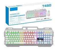Filvczt Mechanical Computer Keyboard, RGB Game Keyboard, Portable Aesthetic Keyboard, Compact Game Keyboard, Wired Keyboard, Easy to Use, Portable for Computer Desktop Home Gamer Laptop