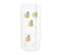 Filvczt Rotating Jewelry Box, Round Jewelry Organizer, Transparent Jewelry Storage Box, Rotatable Holder Organizer, Acrylic Display Riser Stand, Easy To Use, Portable for Jewelry, Pendants, Earrings