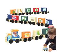 Filvczt Set de Train en Bois,Voiture Jouet Éducative - Train-Jouet Animaux en Bois,pour Chambre Étude Activité Familiale Maternelle Préscolaire École Garderie Éducation À La Maison