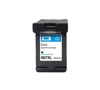 FILWY Cartouche d'encre 667 667XL 3YM81AL 3YM80AL, Compatible avec Ink Advantage 1275 2374 2375 2376 2775 2776(BK(1PC))