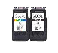 FILWY Cartouche d'encre Compatible PG560 PG560XL PG561XL Compatible avec PG560 CL561 XL Compatible avec TS5350 TS7450 TS5351 TS5352 TS5353 TS7451(2BK 1COLOR)