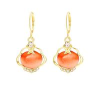 Filz Ohrringe Weibliche Opal Anhänger Ohrringe Ohrringe Trend Mode Ohrringe Katzen Ohrringe (Orange, 3.5x1.7cm)