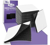 Filzada® 16 Ruban Scratch Adhésif Noir EXTRA FORT - Découpe de 60x60 mm - Rouleau Scratch Autocollant Double Face pour intérieur et extérieur - Bandes Adhésives