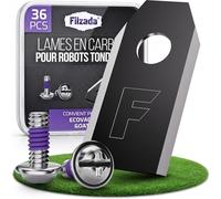 Filzada® 36x Lames Robot Tondeuse Carbone compatible avec Ecovacs Goat