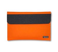 filzbrand Bill Housse pour MacBook, Tablet PC, Documents en Feutre Design Premium (env. 100% Laine), Bicolor 15 puces avec Fermeture Scratch, Orange avec Languette en Graphite