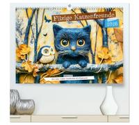 Filzige Katzenfreunde - Ein Jahr voller niedlicher KI-Filzkunst (hochwertiger Premium Wandkalender 2026 DIN A2 quer), Kunstdruck in Hochglanz: ... Ausstrahlung das ganze Jahr erfreuen.