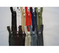 Fim Sonde rlängen 51 cm - 89 cm Fermeture Éclair plastique plastique dents gros N ° 8 partie Bar pour cuir Vestes, 10 - Gris clair (310), 10 - hellgrau(310), 87cm