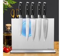 Fimaten Bloc à couteaux magnétique sans couteau, bloc à couteaux magnétique double face, bloc à couteaux universel non équipé pour couteaux de cuisine, 30 x 21,5 cm