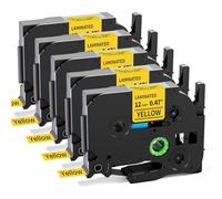 Fimax TZe-631 Carte Jaune 12mm Compatible avec Brother P-Touch Nastri 5x