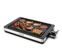 FIMEI Barbecue électrique Grill de table 1800W, Gril sans Fumée Revêtement Anti-Adhésif, Plancha Thermostat Réglable, Plaque et Bac lave-Vaisselle, pour Intérieur/Extérieur