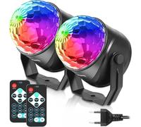 FIMEI Boule Disco 2 Pack, Contrôlée par Musique avec Télécommande | 7 Modes D'éclairage, Lumière Soirée Lampe pour Fête, Soirée, Bar, Anniversaire, Club, DJ Disco, Cadeau, Enfants