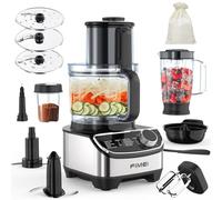 FIMEI Robot Culinaire Multifonction 1300W, 3 Vitesses et Fonction Pulse, 3,5L Hachoir, 1,5L Mixeur, Moulin, Presse Agrumes, Crochet Pétrisseur, Fouet, Râpe, Disque Tournant, Sans BPA