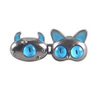 FiMix Épingles à boutons détachables pour jeans à motif de chat, clips de serrage de taille réglables sans couture, bleu