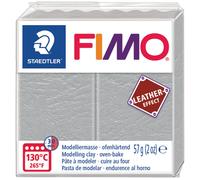 FIMO 8010-809 FIMO EFFECT LEATHER pâte à modeler, gris tourterelle, 57 g