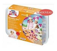 Fimo KIDS Anniversaire Bijoux et couronnes rose G