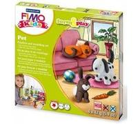 STAEDTLER - Fimo Kids Form&Play - Set "Les animaux domestiques" - 4 pains pâte à modeler 42 g assortis + 1 outil de modelage + 1 décor + notice d'utilisation détaillée - 8034 02 LY