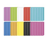 FIMO Lot 10 pains 57G Blanc-citron-Noir-rge-or métal-framboise-vert pomme-lavande-menthe-Bleu pacifiq