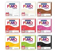 FIMO Pâte à modeler polymère Soft & Effect - 57 g - Lot de 9 - Collection Christmas Candy