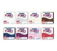 FIMO Pâte à modeler polymère Soft & Effect pour four - 57 g - Lot de 8 - The Strawberry Cheesecake Collection