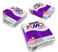 FIMO Pâte à modeler polymère souple pour four - Couleurs les plus populaires - 57 g - Lot de 3 - Noir