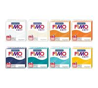 FIMO Soft & Effect Pâte à modeler polymère pour four FIMO Soft & Effect - 57 g - Lot de 8 - Collection The Beach O'Clock