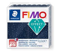 Fimo STAEDTLER Effect 8010 Galaxy - Bleu, 57 g, pâte polymère | Durcissant au four, avec des particules de mica, souple et malléable - pour les bijoux et la décoration - Réf. 8010-352