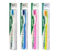 Fimodent 4 Brosses à dents Soft avec système de protection des gencives et des dents - équipée de poils 6580 UltraX de dureté douce pour les gencives et l'émail (couleurs assorties)