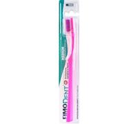 Fimodent Brosse à dents Medium avec système de protection des gencives et des dents - Équipée de poils 1509 UltraX de dureté moyenne, doux pour les gencives et l'émail - Couleur Rose
