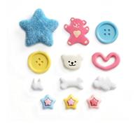 FIMWOLZ 11 charms de chaussures polyvalents - Accessoires en PVC de haute qualité, compatibles avec Crocs et Jibbitz, pins amusants et uniques en forme d'ours, étoile, bouton (pour enfants et adultes)