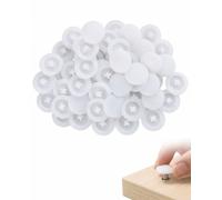 FIMWOLZ 200 Pièces Caches Vis Décoratifs, Capuchons de Vis Cruciformes, Cache-Têtes pour Vis Cruciformes (12mm de Diamètre) (Blanc)