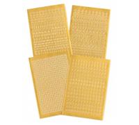 FIMWOLZ 4 Stickers Lettres en Cire pour Bougies, Majuscules et Minuscules, Chiffres pour Décorer des Surfaces Lisses comme Bougies pour Baptême, Communion ou Mariage