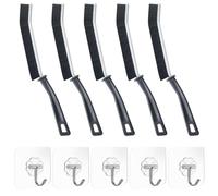 FIMWOLZ 5 Pcs brosses de nettoyage en profondeur pour salle de bain toilettes cuisine fenêtre porte et suceur plat Outil de nettoyage multifonctionnel Avec 5 crochets