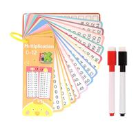 FIMWOLZ Ensemble de 3 pièces, avec d'exercice réutilisables, aide aux calculs pour apprendre les tables de multiplication, effaçables à sec