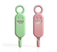 FIMWOLZ Lot de 2 Éjecteurs de Carte SIM, Outil de Retrait de Carte SIM, Compatible avec Tous les Smartphones iPhone, Android, HTC, Samsung Galaxy, Design Smiley en Vert et Rose