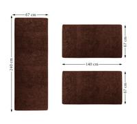 Fin autour Du Lit Sphinx 3-teilig Poils Longs Shaggy Tapis Set 3 Pièces