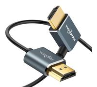 Fin Câble Hdmi Vers Hdmi Coudé 90° Degré 1M, Flexible Et Slim oit Angle Cordon Hdmi 2.0 Supporte 3D 4K@60Hz[CAB4191138]