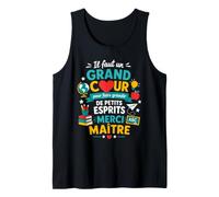 Fin D'Année Maître École Grand Cœur Primaire Merci Maître Débardeur