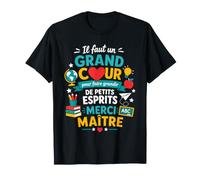 Fin D'Année Maître École Grand Cœur Primaire Merci Maître T-Shirt