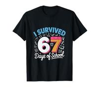 Fin Dannée Scolaire I Survived 67 Days of School T-Shirt