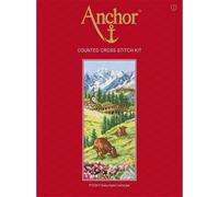 Fin de série Anchor Kit de point de croix "Paysage alpin suisse", modèle à compter