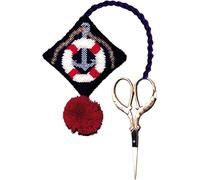 Fin de série Le Bonheur des Dames Petit Point Kit de broderie "Porte-ciseaux Bouée de sauvetage", motif à compter, 6x6cm