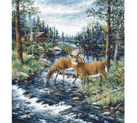 Fin de série Luca-S Gobelin Set "Matin calme", motif à compter, 24x26,5cm