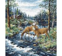 Fin de série Luca-S set point de croix "Matin calme", motif à compter, 34x37cm