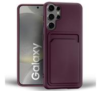 Fin Étuis en Silicone Avec Compartiment pour Cartes Le Samsung S24 Plus Ultras