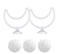 Fin Fitness Loops - Jouets d'activité pour poissons Betta, doubles anneaux d'exercice avec balles flottantes, favorisent les mouvements ludiques, la stimulation mentale et les habitudes de natation sa
