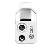 Fin Nano Zoom 200x Grossissement Clip sur Objectif Professionnel Téléphone Microscope avec Clip Appra Téléphone pour Bijoux Lentille Jade Fixation Lentille Téléobjectif Téléobjectif 200x 20