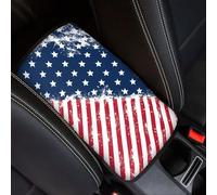Finagallathe Housse d'accoudoir de console centrale de voiture avec drapeau américain - Housse de protection universelle pour la plupart des véhicules de voiture SUV - Accessoires décoratifs